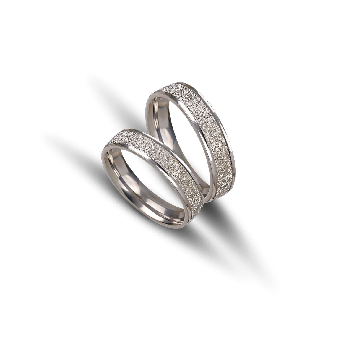 White gold wedding rings 5mm (code VK1053/50)